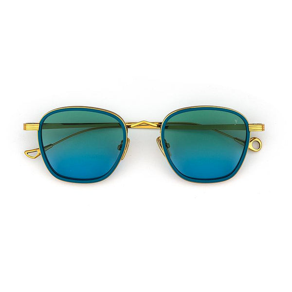 Eyepetizer Gradient Gold Frame Sunglasses with Blue Case Made in Italy Eyepetizer Cinq C.4-P-S-21 Oval Gold Sunglasses  main image 2